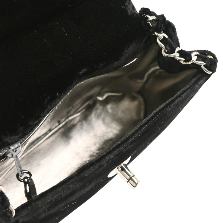 Chanel 1996-1997 Black Velvet Handbag