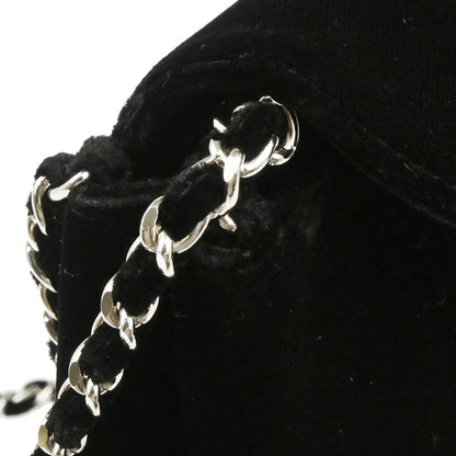 Chanel 1996-1997 Black Velvet Chain Handbag