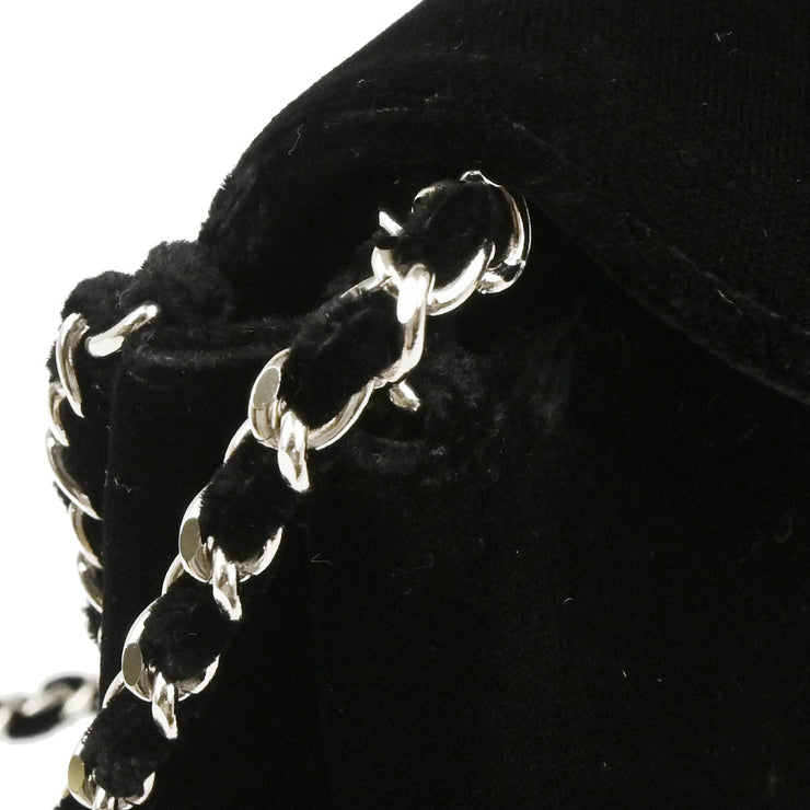 Chanel 1996-1997 Black Velvet Handbag
