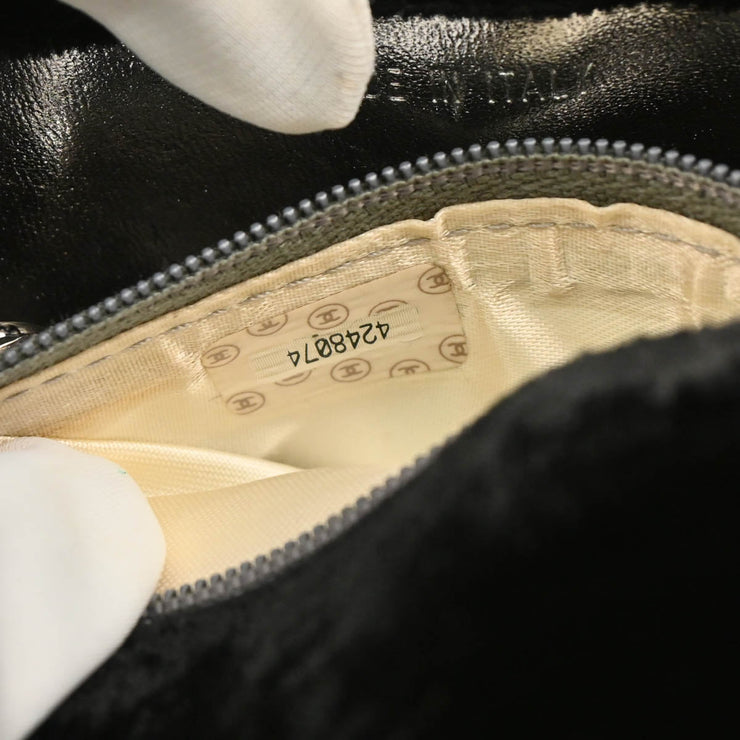 Chanel 1996-1997 Black Velvet Handbag