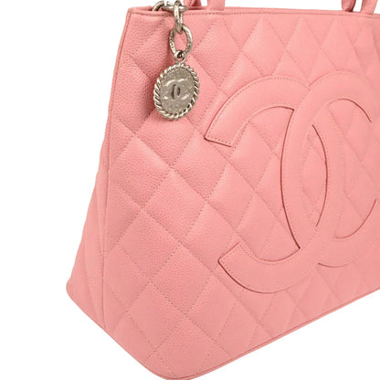 Chanel 2003-2004 Pink Caviar Medallion Tote Handbag