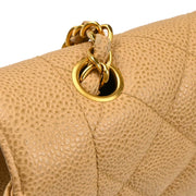 Chanel 1994-1996Beige Caviar Medium Diana Shoulder Bag