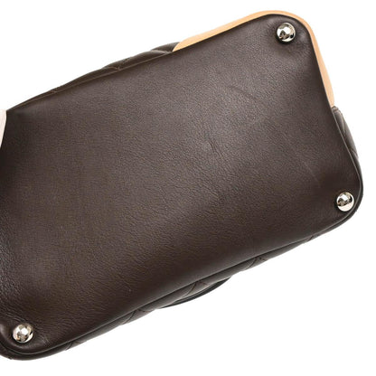 Chanel 2004-2005 Brown Calfskin Cambon Ligne Tote Handbag