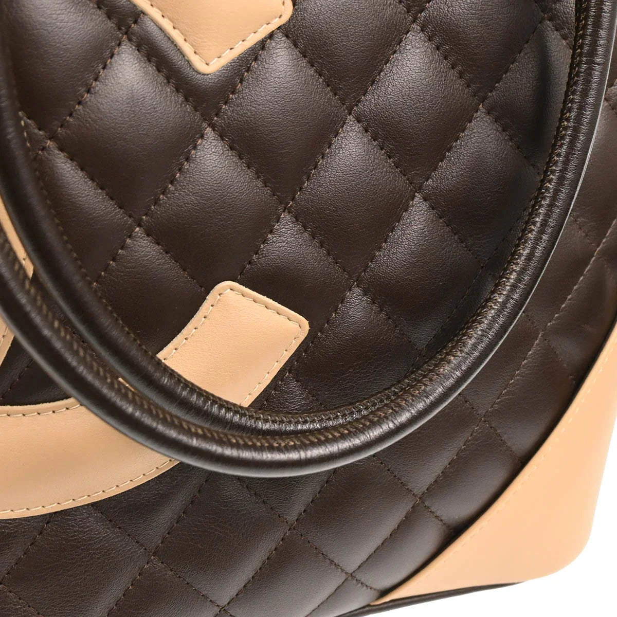 Chanel 2004-2005 Brown Calfskin Cambon Ligne Tote Handbag