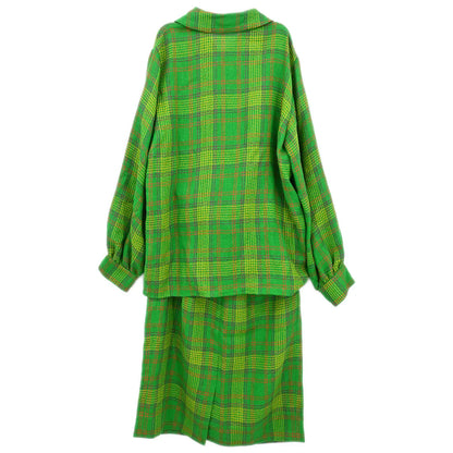 Yves Saint Laurent Setup Suit Jacket Skirt Green #M #L