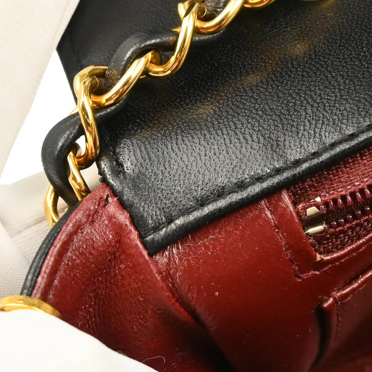 Chanel 1991-1994 Black Lambskin Small Diana Shoulder Bag