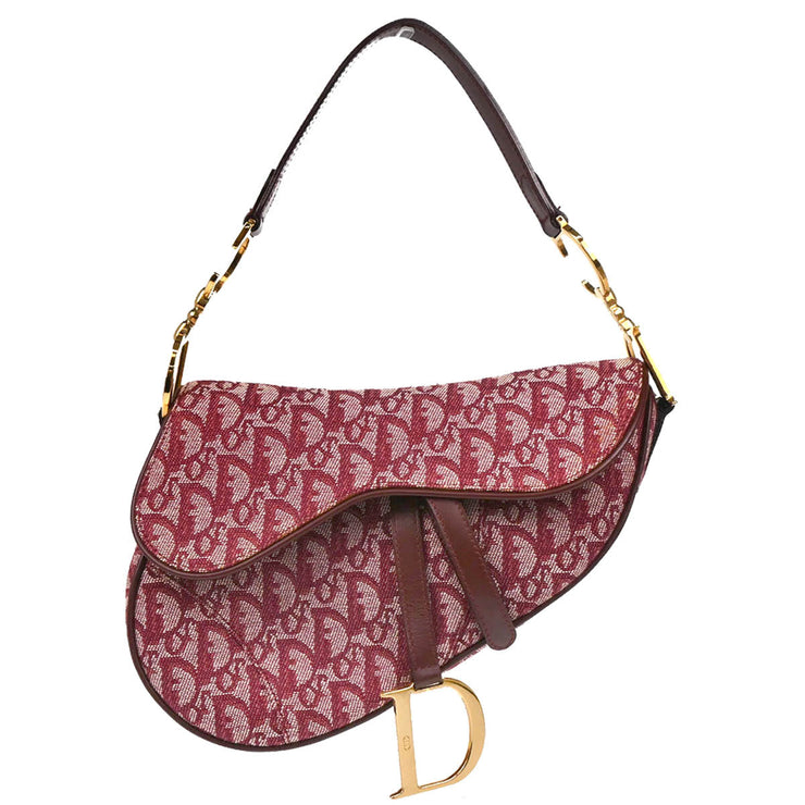 Christian Dior 2002 Bordeaux Trotter Saddle Handbag