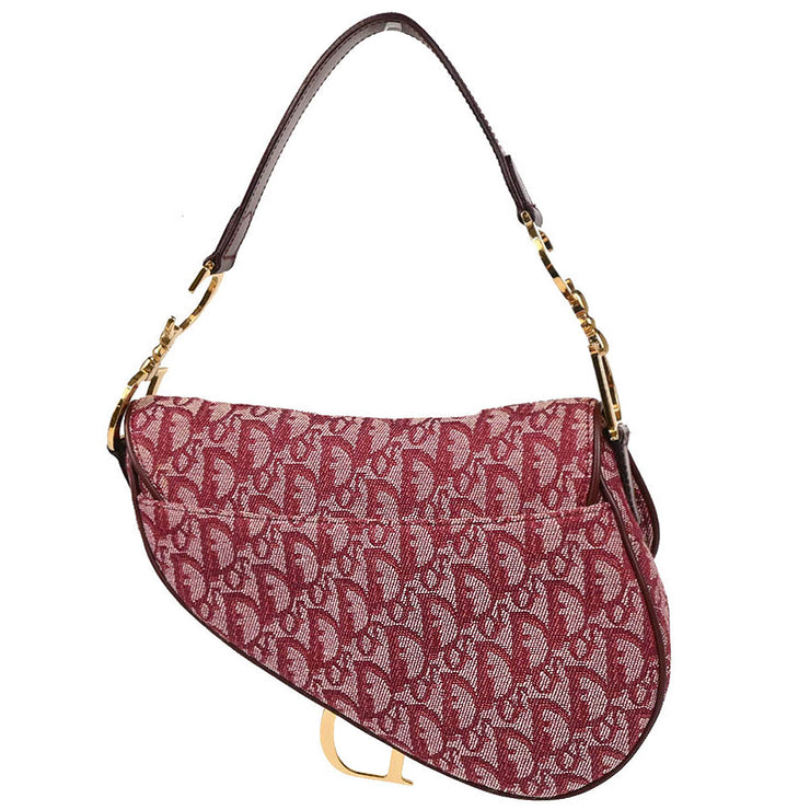 Christian Dior 2002 Bordeaux Trotter Saddle Handbag