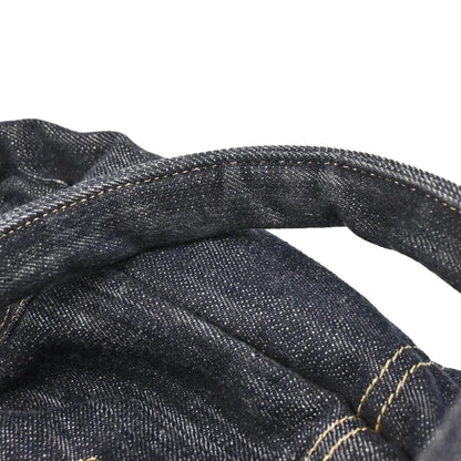 Chanel 1989-1991 Navy Sparkling Denim Tote Handbag