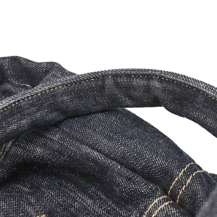 Chanel 1989-1991 Navy Sparkling Denim Tote Handbag