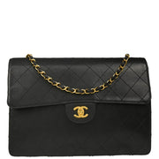 Chanel 1997-1999 Black Caviar Jumbo Classic Flap Bag