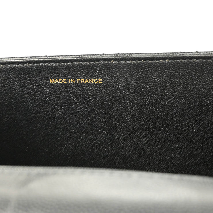 Chanel 1997-1999 Black Caviar Jumbo Classic Flap Bag