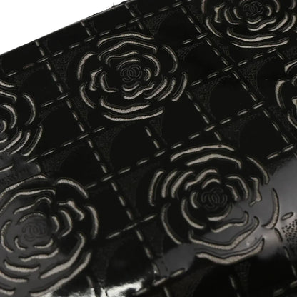 Chanel 2001-2003 Patent Leather Camellia Cutout East West Bag