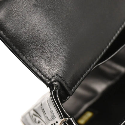 Chanel 2001-2003 Patent Leather Camellia Cutout East West Bag