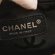 Chanel 2005-2006 Beige Black Calfskin Cambon Ligne Tote Handbag