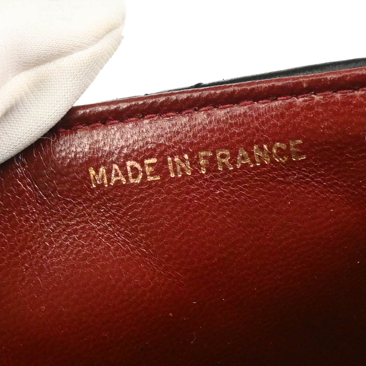 Chanel 1989-1991 Black Lambskin Classic Square Flap Shoulder Bag