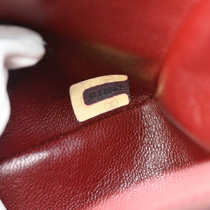 Chanel 1989-1991 Black Lambskin Classic Square Flap Shoulder Bag