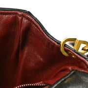 Chanel 1989-1991 Black Lambskin Classic Square Flap Shoulder Bag