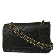 Chanel 2001-2003 Black Lambskin Medium Classic Double Flap Shoulder Bag