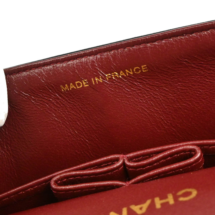 Chanel 1996-1997 Black Lambskin Small Classic Double Flap Shoulder Bag