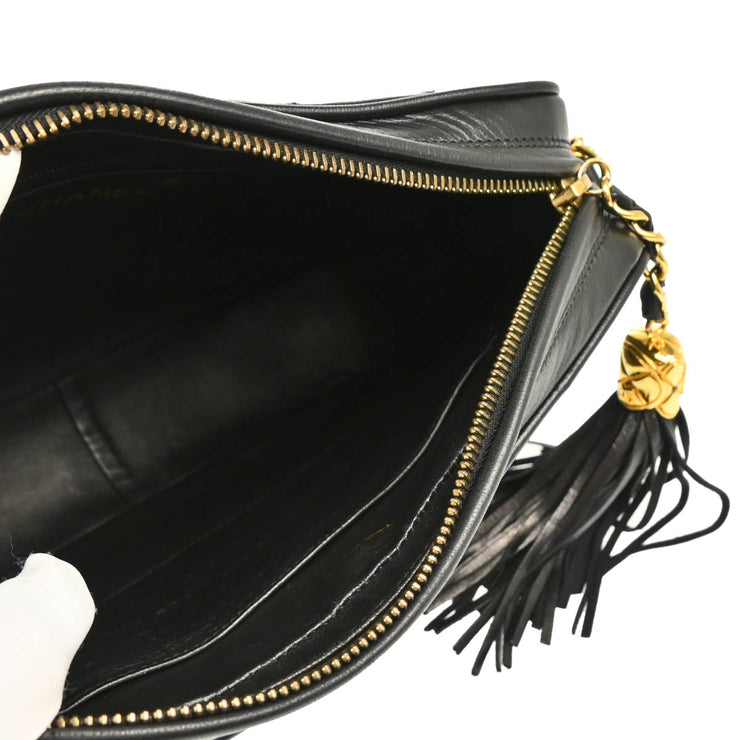 Chanel 1991-1994 Black Lambskin Camera Bag Small