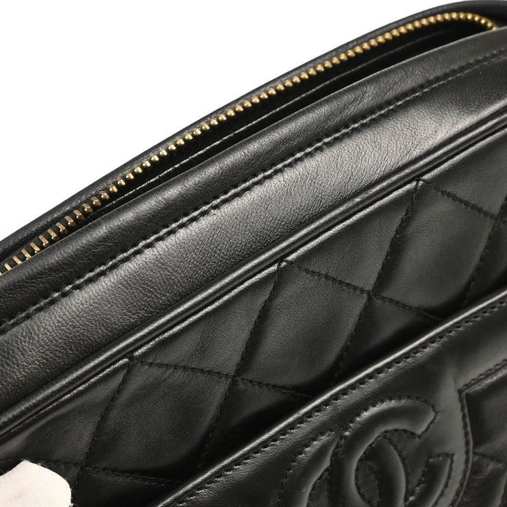 Chanel 1991-1994 Black Lambskin Camera Bag Small