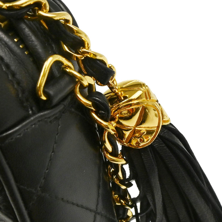 Chanel 1991-1994 Black Lambskin Camera Bag Small