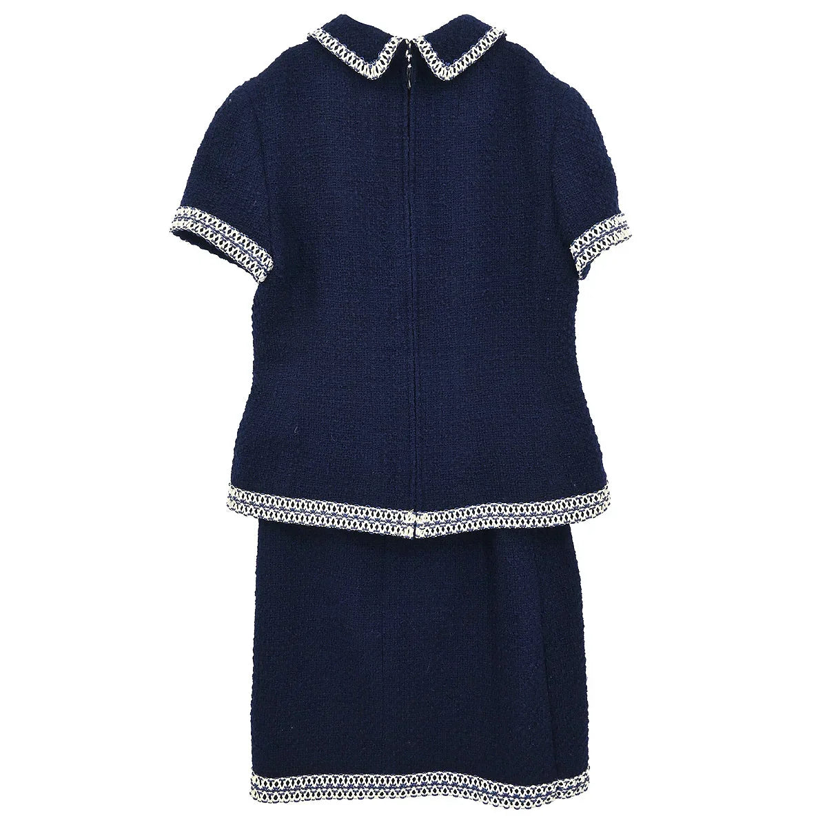 Chanel 1994 Setup Suit Jacket Skirt Navy #42