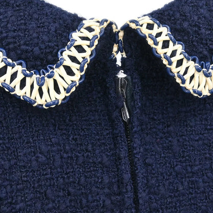 Chanel 1994 Setup Suit Jacket Skirt Navy #42