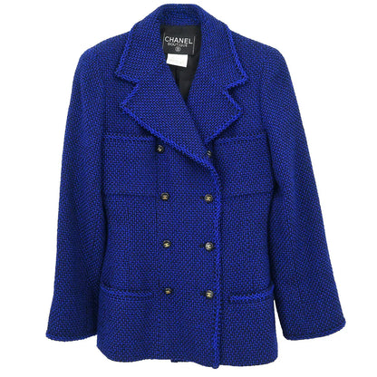 Chanel 1995 Double Breasted Jacket Navy #38