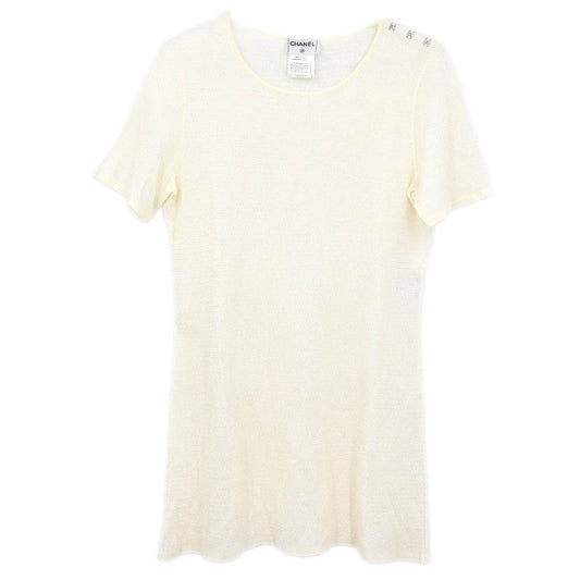Chanel 1999 Short Sleeve Top White #42
