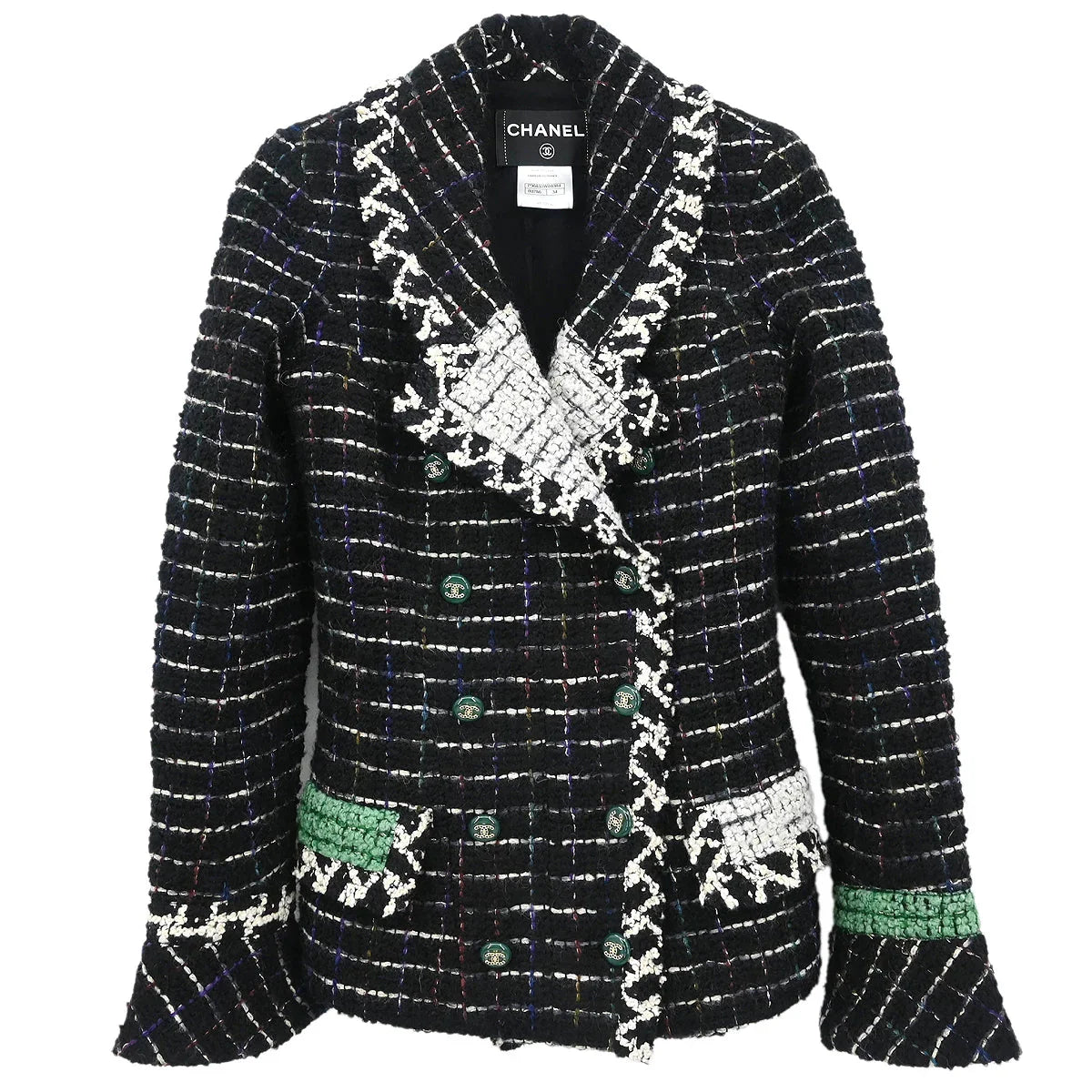 Chanel 2009 Double Breasted Jacket Black #34