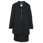 Chanel 1996 Setup Suit Jacket Skirt Black #38