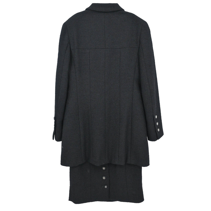 Chanel 1996 Setup Suit Jacket Skirt Black #38