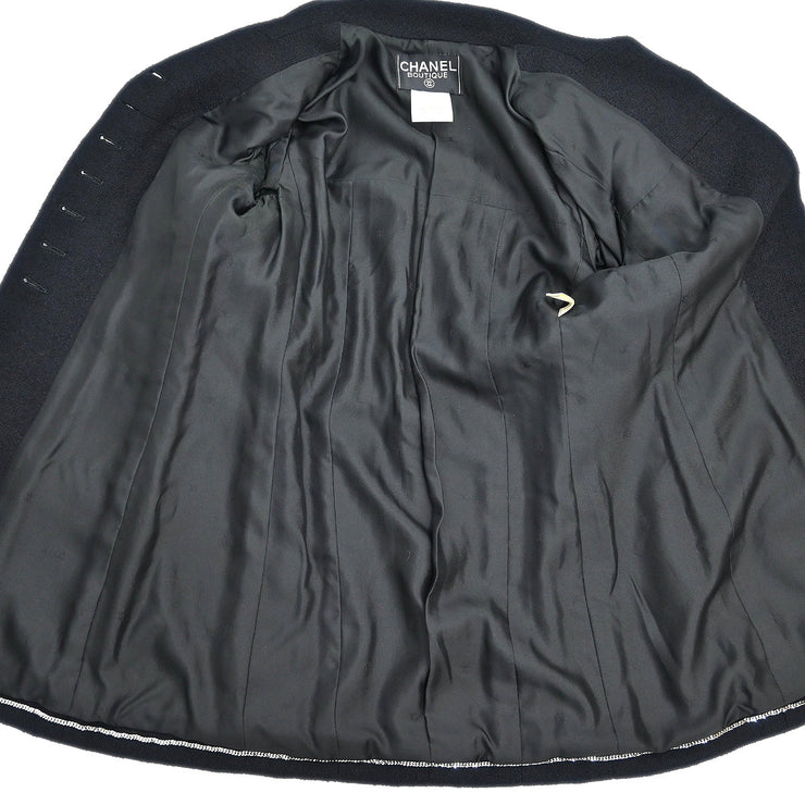 Chanel 1996 Setup Suit Jacket Skirt Black #38