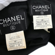 Chanel 1996 Setup Suit Jacket Skirt Black #38