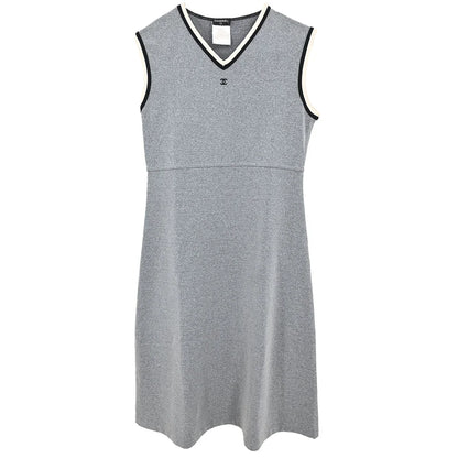 Chanel 1998 Sleeveless Dress Gray #38