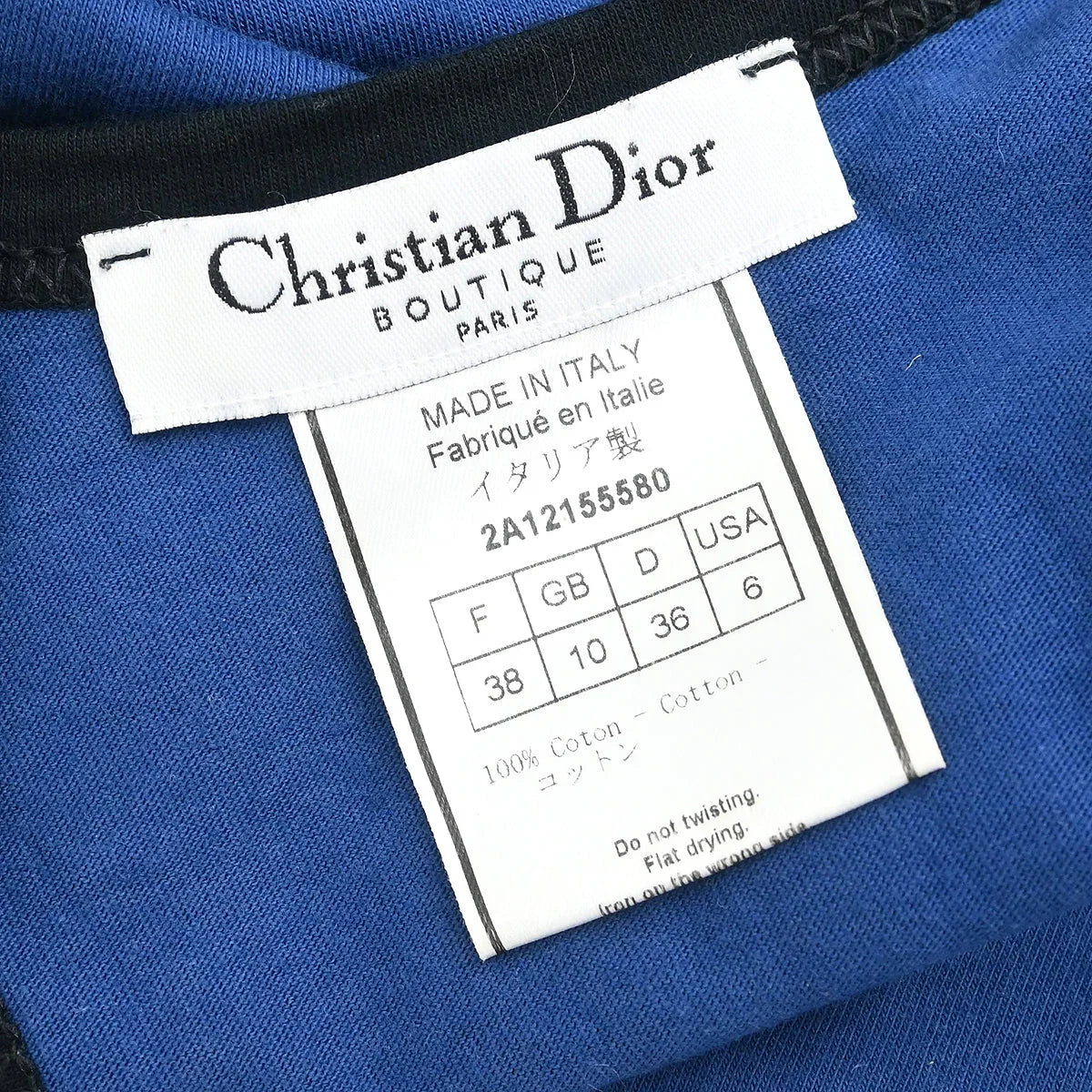 Christian Dior 2002 Sleeveless Tank Top Blue #42