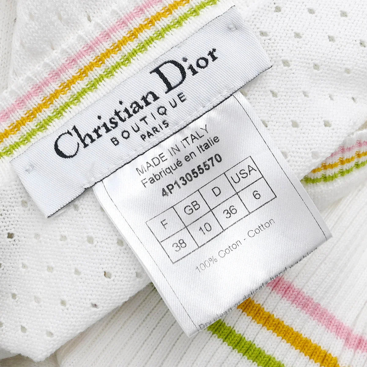 Christian Dior 2004 Sleeveless Tank Top White #38