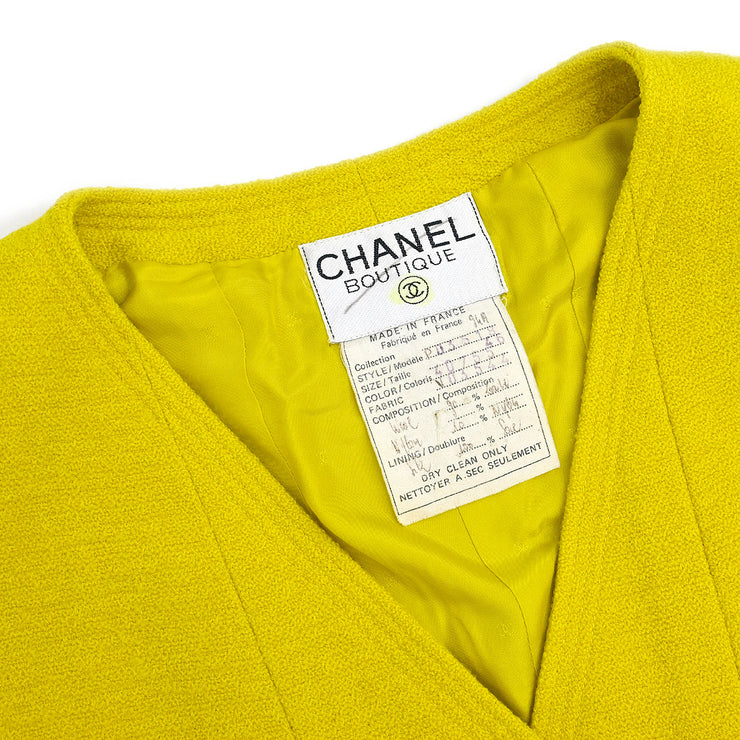 Chanel 1994 Collarless Jacket Yellow #46