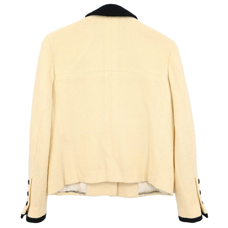 Chanel 1996 Single Breasted Jacket White #40