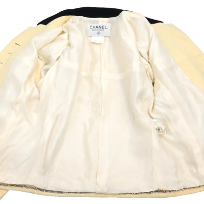 Chanel 1996 Single Breasted Jacket White #40