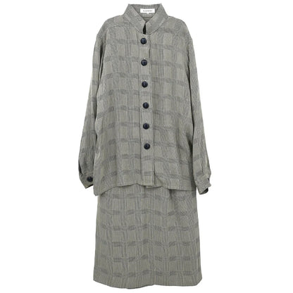 Yves Saint Laurent Setup Suit Jacket Skirt Gray #34