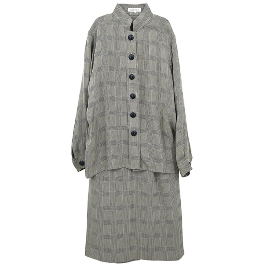 Yves Saint Laurent Setup Suit Jacket Skirt Gray #34