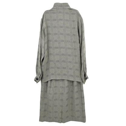 Yves Saint Laurent Setup Suit Jacket Skirt Gray #34