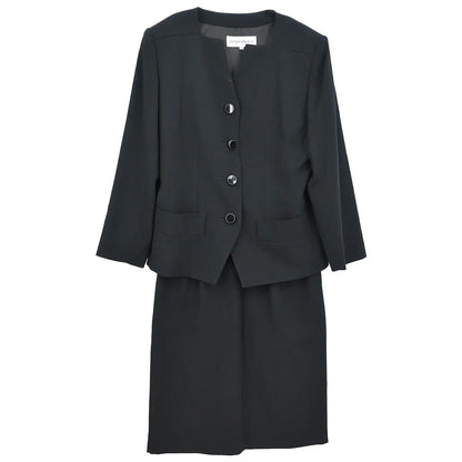 Yves Saint Laurent Setup Suit Jacket Skirt Black #38