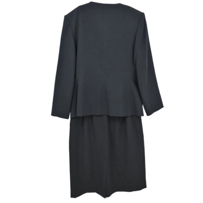 Yves Saint Laurent Setup Suit Jacket Skirt Black #38