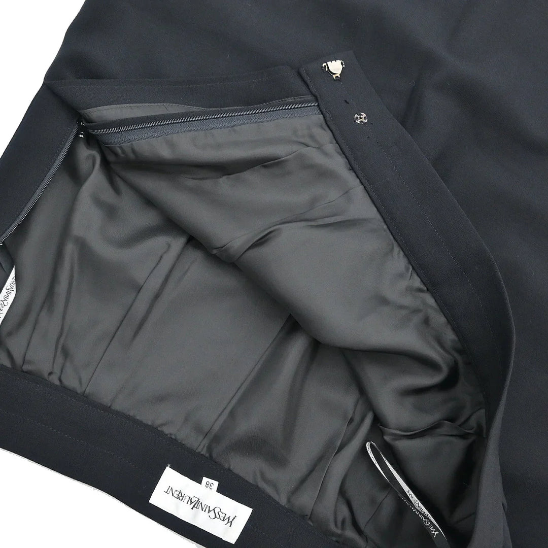 Yves Saint Laurent Setup Suit Jacket Skirt Black #38 – AMORE