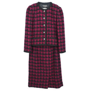 Chanel Setup Suit Jacket Skirt Bordeaux #36