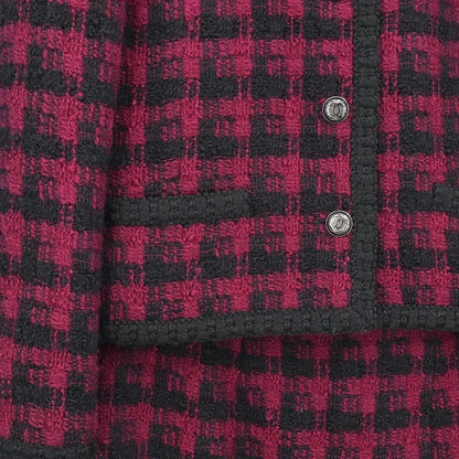 Chanel Setup Suit Jacket Skirt Bordeaux #36